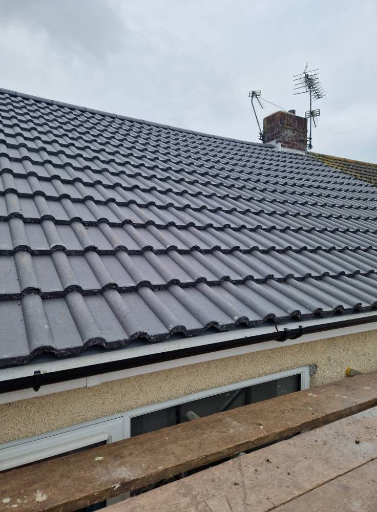 Roofing project completed in Bristol - newly installed tiles